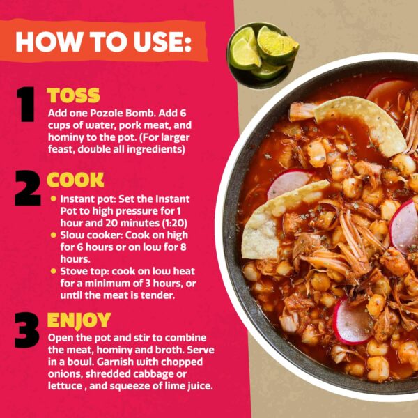EZ Bombs Pozole Bomb Seasoning, Pack of 2 – Authentic Mexican Soup Mix for Traditional Pozole - Image 4