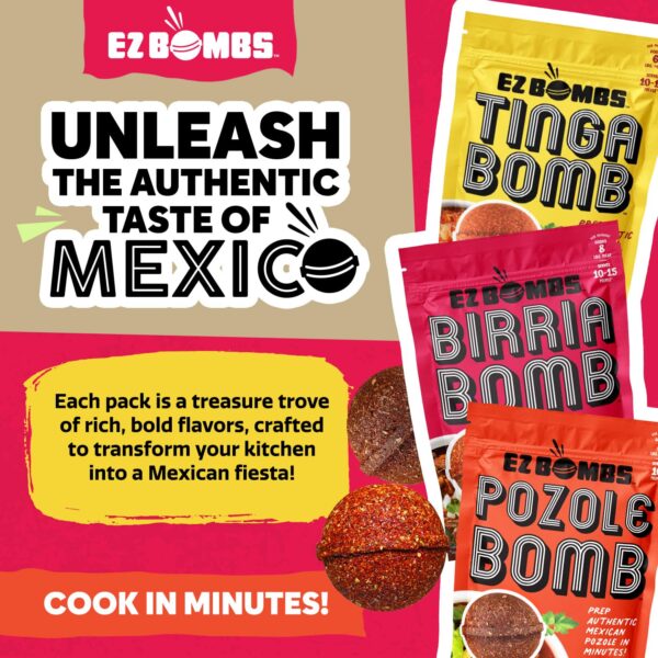EZ Bombs Variety Pack – Pozole, Tinga & Birria Bomb Seasonings - Image 2